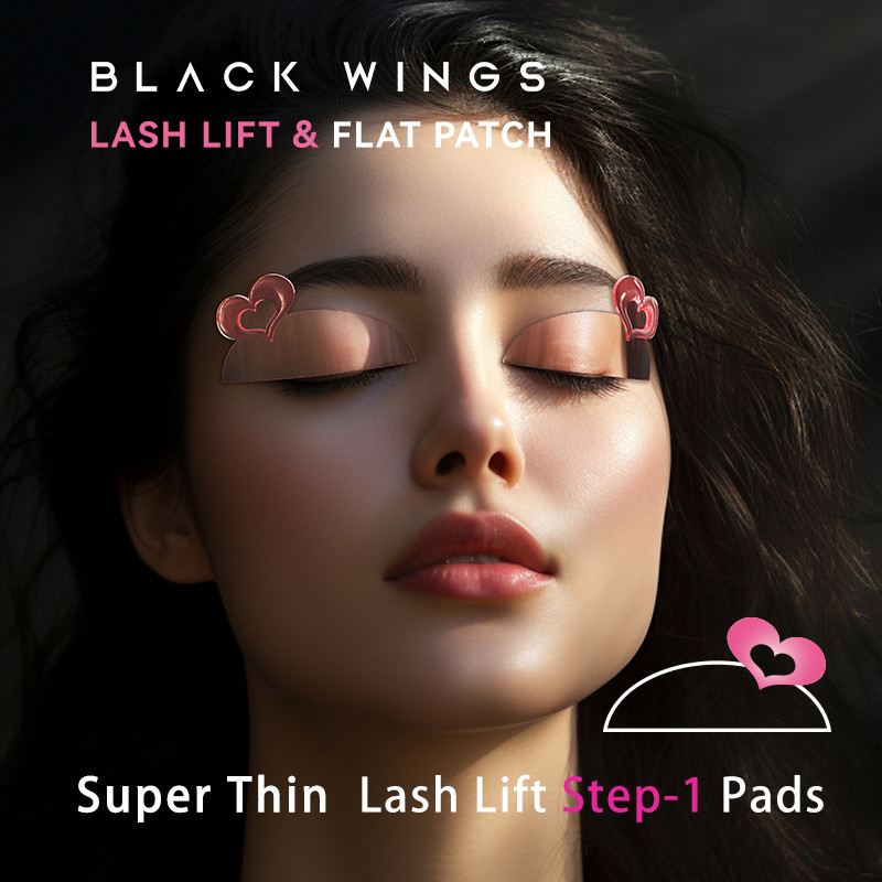 BLACKWINGS สไตล์เกาหลี Eyelash Perm Softening ปะเก็นซิลิโคน Fit Love Heart สไตล์หนึ่งคู่ชุด Eyelash Perm Eyelash เสริมเครื่องมือ