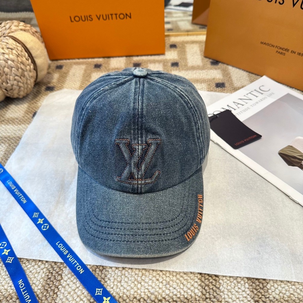 2026 หมวกเบสบอล LV Denim ใหม่พร้อมปักโลโก้ CP
