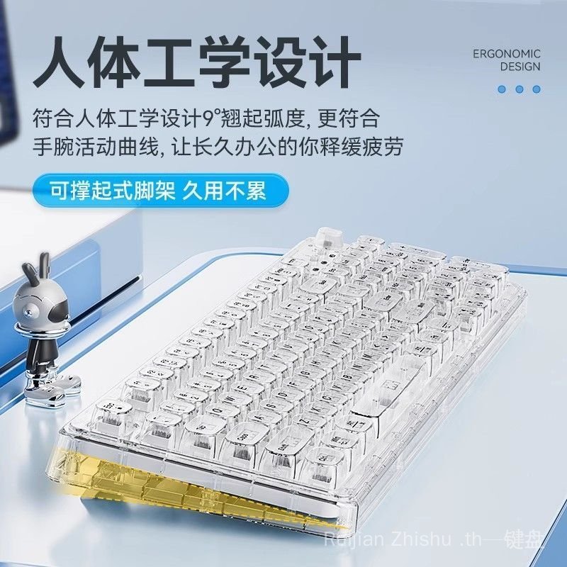 Ice Cube z99 ชุดคีย์เงียบแป้นพิมพ์คอมพิวเตอร์เมาส์เมาส์สํานักงานโปร่งใสสาวคริสตัลเครื่องกล