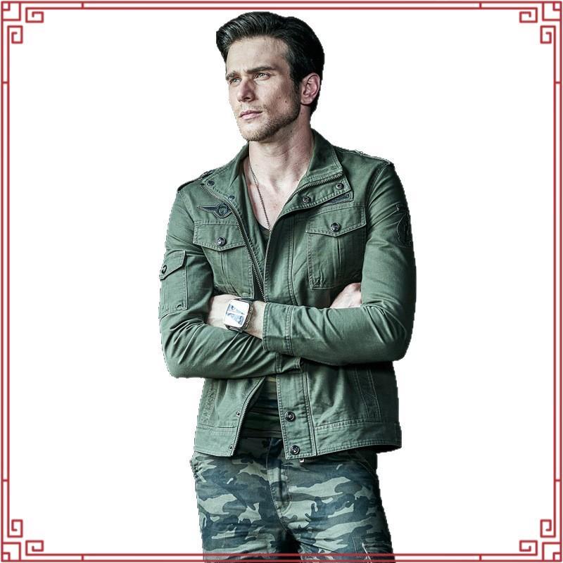 Levis Grey Military Trucker Jacket มือสอง รอบอก 43”