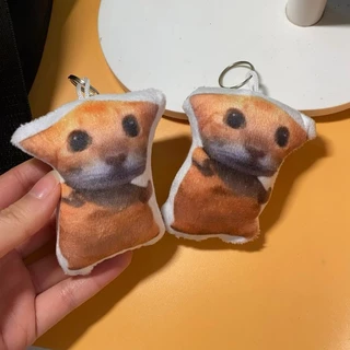 น่ารัก Meme Cat Plush พวงกุญแจเสียงแมวตลก Oiiaioooiai Diy สติ๊กเกอร์ตกแต่ง