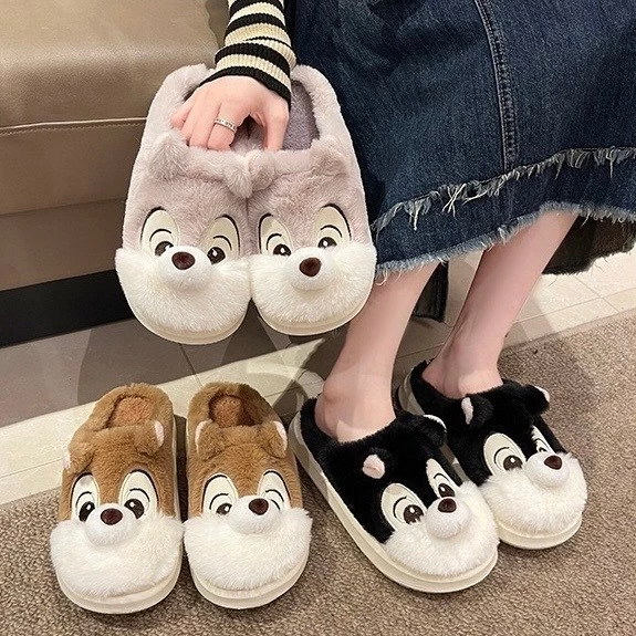 SY SHOP899รองเท้าใส่ในบ้าน รองเท้ากำมะหยี่ สลิปเปอร์ (ลาย/กระรอก) NO.T821 แนะนำเพิ่ม2ไซส์