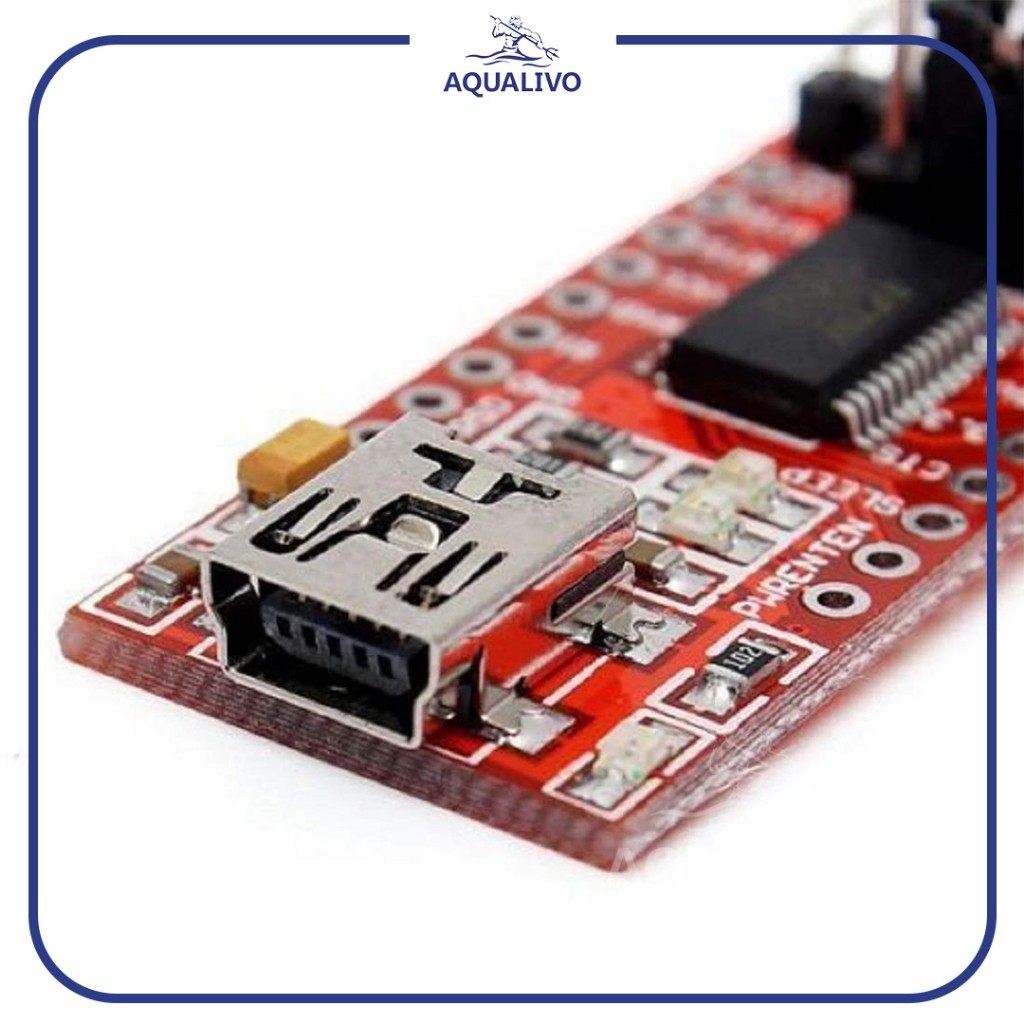 AQUALIVO USB to TTL FT232RL Serial Converter 3.3v 5v FT232 อะแดปเตอร์ FTDI FT-232RL