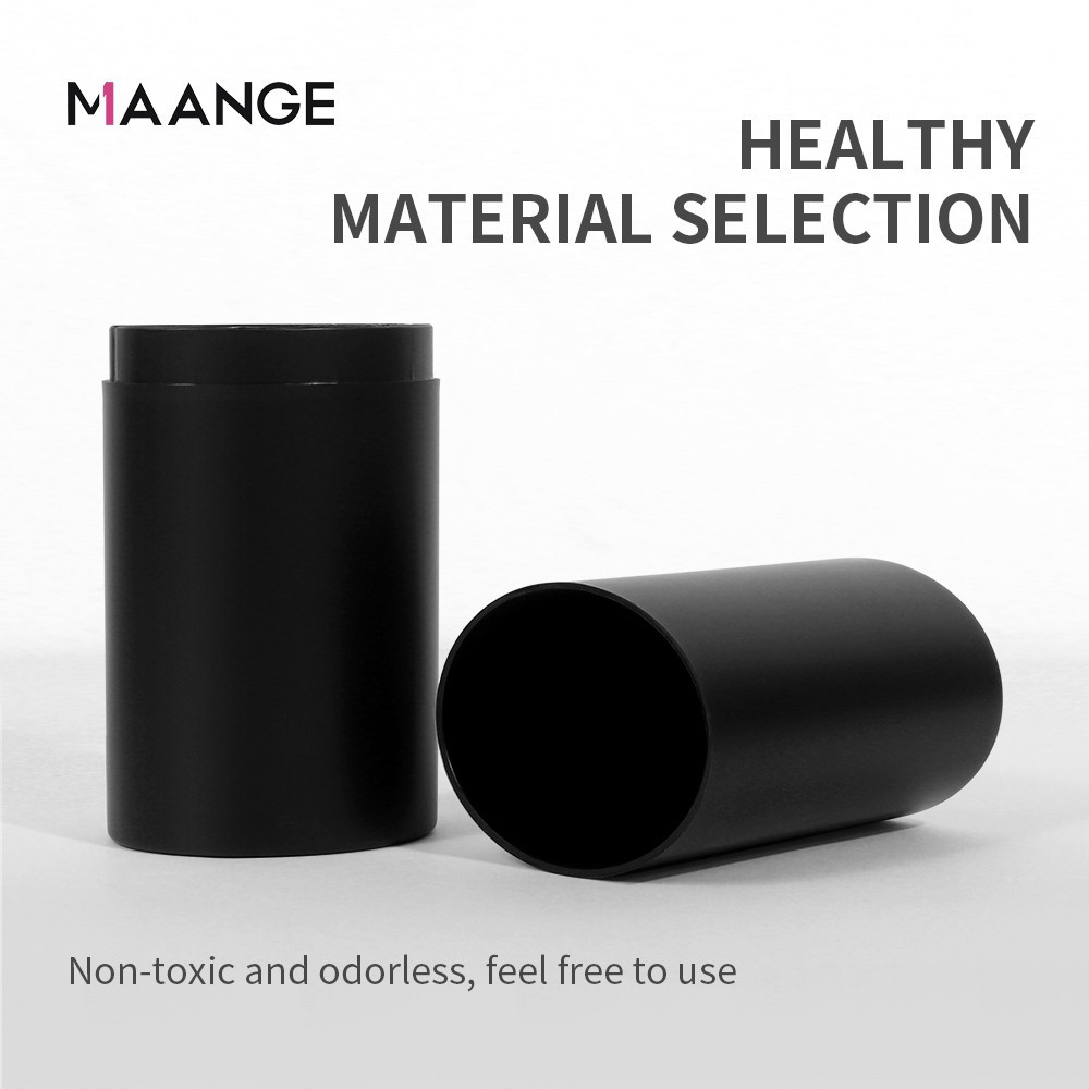 MAANGE แปรงแต่งหน้าเก็บถัง วัสดุหนัง PU คุณภาพสูง กันน้ำ ผู้ถือแปรงแต่งหน้า