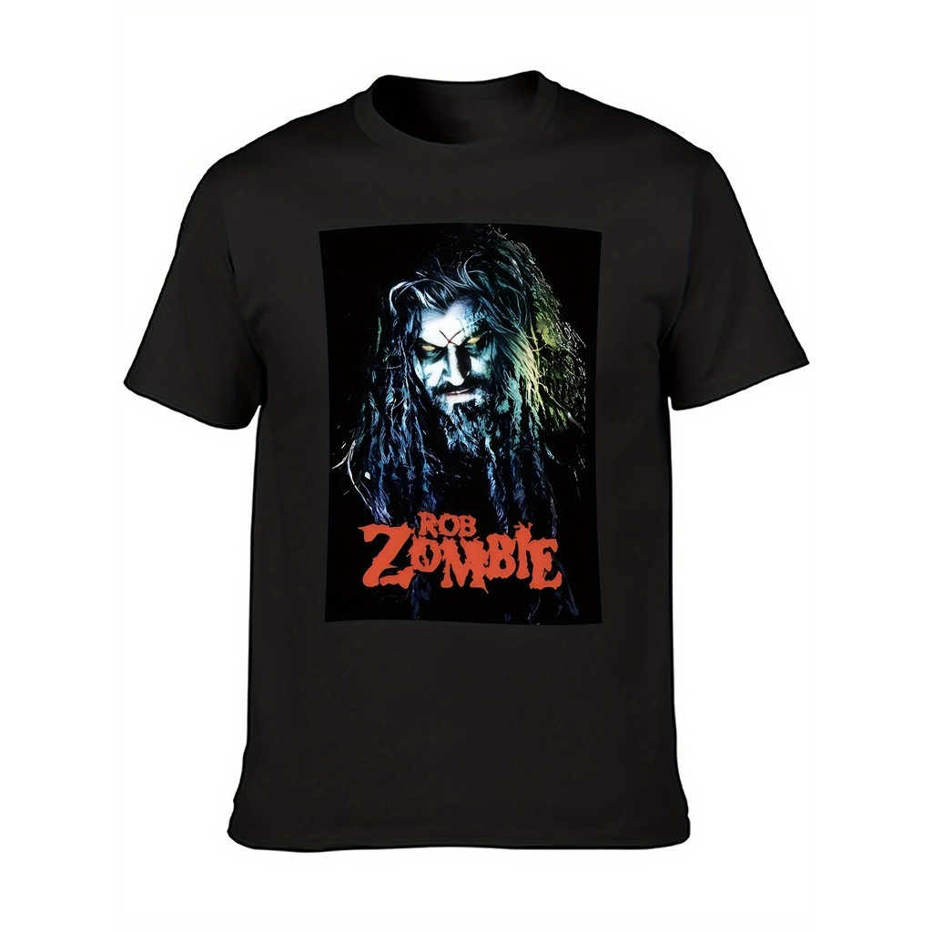 เสื้อยืด American Band Music Rob Rock Zombie Blue Mask