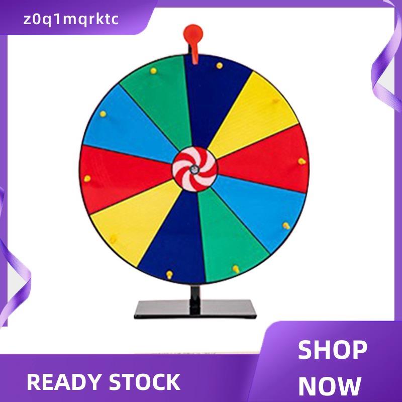 z0q1mqrktc 16In Tabletop Prize Wheel พร้อมปากกาลบแห้งสําหรับ Fortune Game Board Game