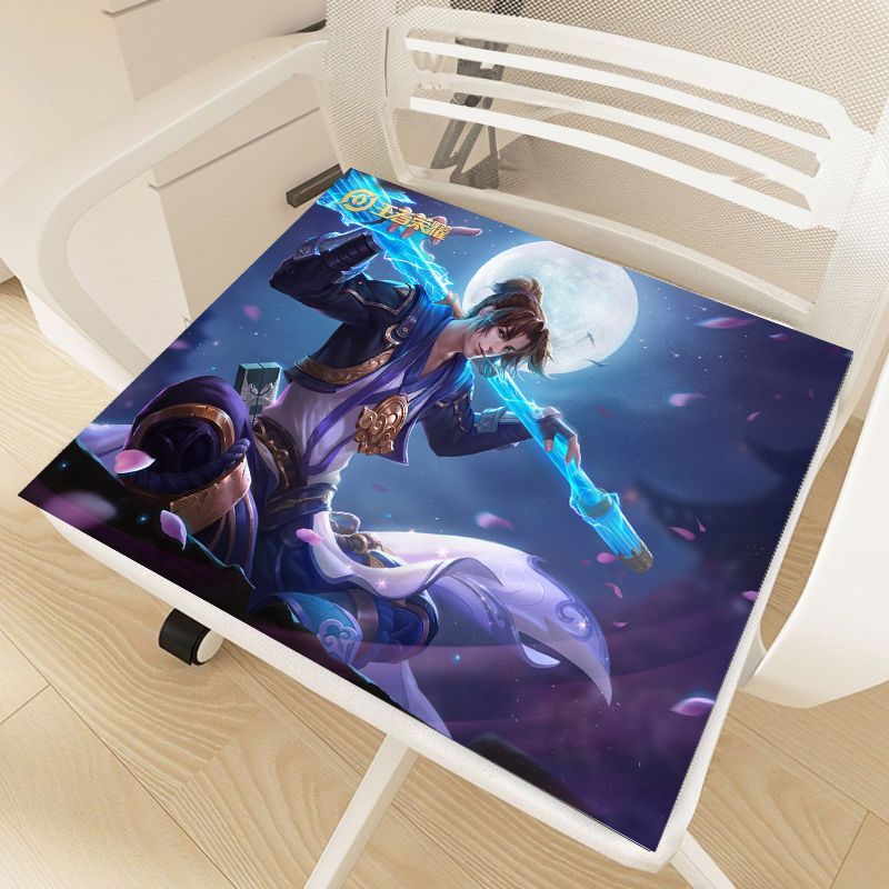 New Product#Cool Ice Silk Seat Cushion Breathable Chair Cushion Honor of Kings LOL for Major Games a