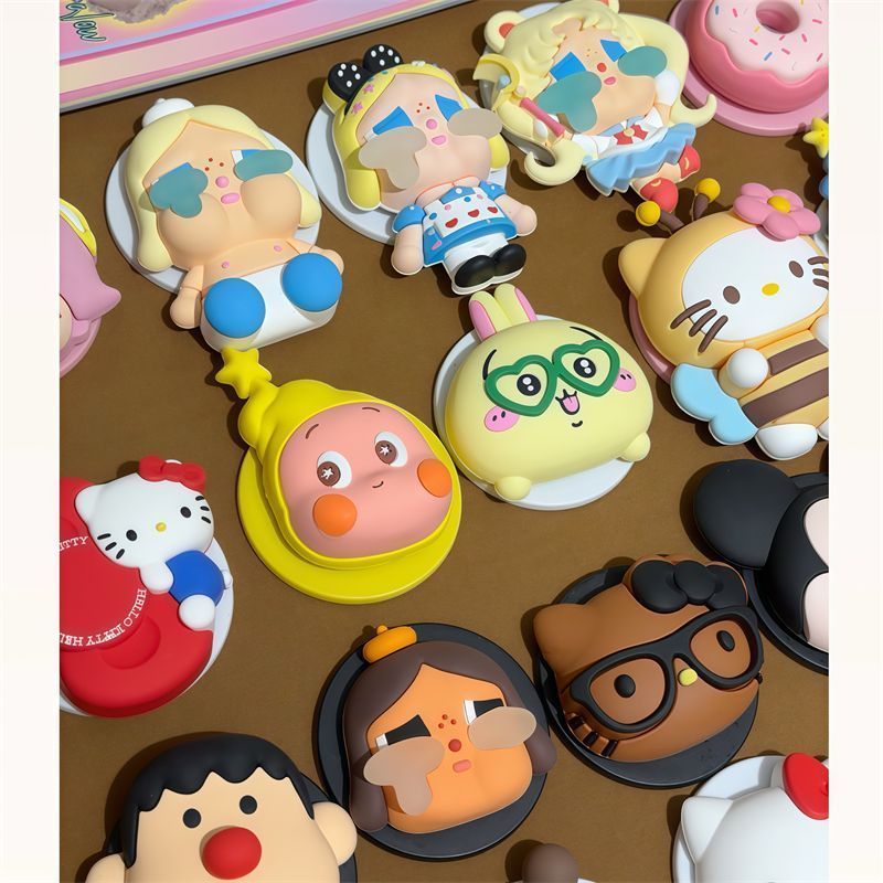 น่ารักการ์ตูน KT Cat & Star Stars Baby Twinkle ที่วางโทรศัพท์แม่เหล็ก 3D ซิลิโคน Retractable Stand สําหรับโต๊ะ