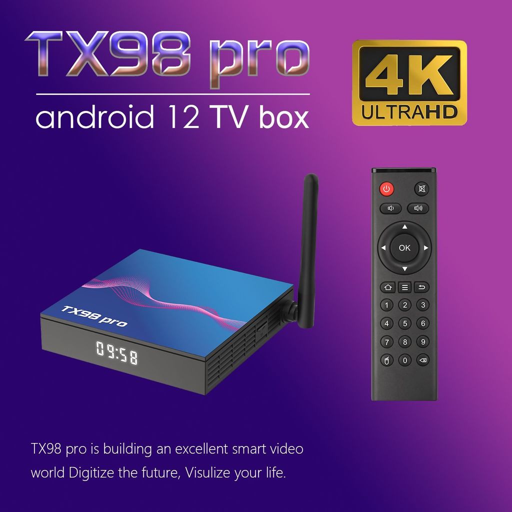 TX98 PRO Set-Top Box H618 4G/64G Android 12.0 4k HD Dual Band WIFI6+BT5 tvbox