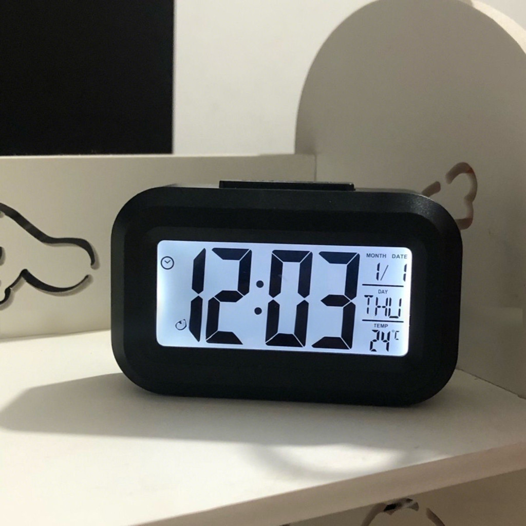 1พีซี อัจฉริยะอุณหภูมินาฬิกาในร่มเงียบนาฬิกามัลติฟังก์ชั่นักเรียนนาฬิกาปลุกอิเล็กทรอนิกส์ นํา นาฬิกาสร้างสรรค์
