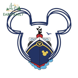 EARLFAMILY Mickey โลโก้รถสติกเกอร์สเก็ตบอร์ดกระดานโต้คลื่นน่…