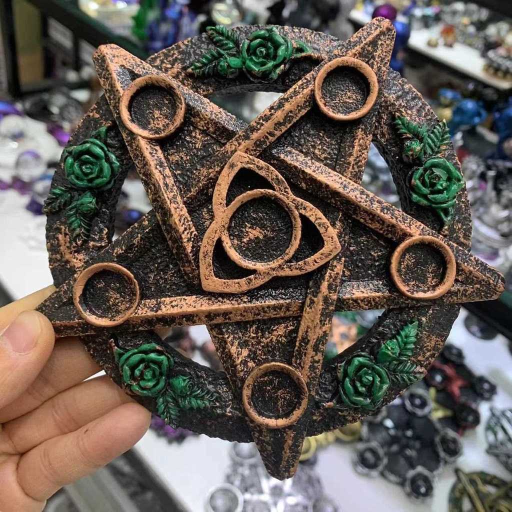 Hot Sale#Five Star Plate Ball Tee Crystal Ball Resin Base Creative Home Feng Shui Ornament Ornament 