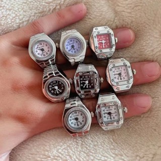 แหวนวินเทจ พังก์ ยืดหยุ่น แหวนนาฬิกาควอตซ์ สําหรับผู้หญิง ผู…