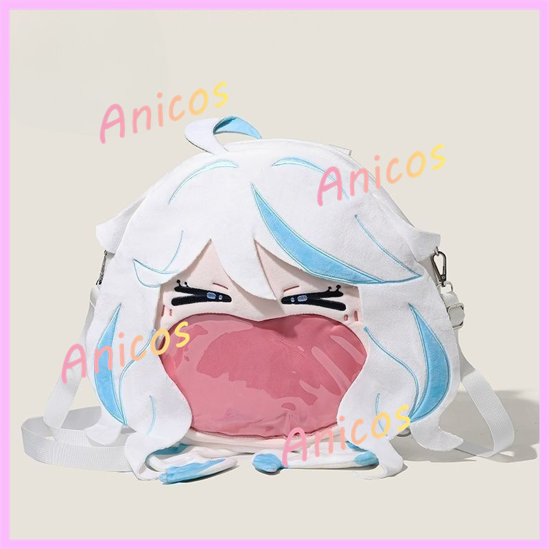 Genshin Impact Furina น่ารักปากใหญ่ Ita กระเป๋าสําหรับป้ายแสดงตัวละครอะนิเมะ cos