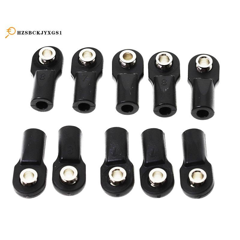 [hzsbckjyxgs1]10 ชิ้นพลาสติก Rod End Link Link Link Link Link Linkage Balls Joint Head สําหรับ 1/10 