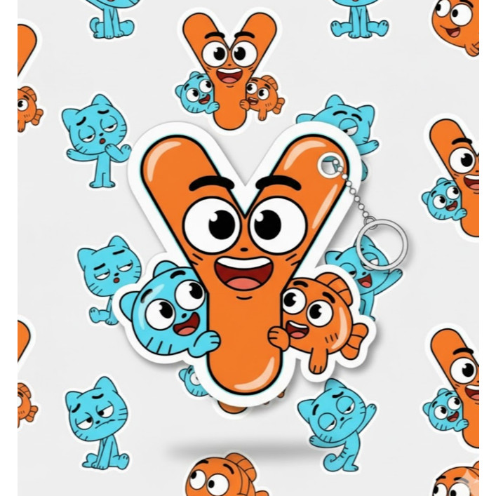 พวงกุญแจการ์ตูน Gumball และ Darwin