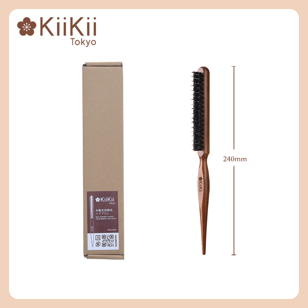 KiiKii Beauty Lab หวี หวีขนหมูป่า หวีจัดแต่งทรงผม หวีจัดแต่งทรงผมมืออาชีพ คุณภาพดี  ไม้จริง - รูปที่ 7