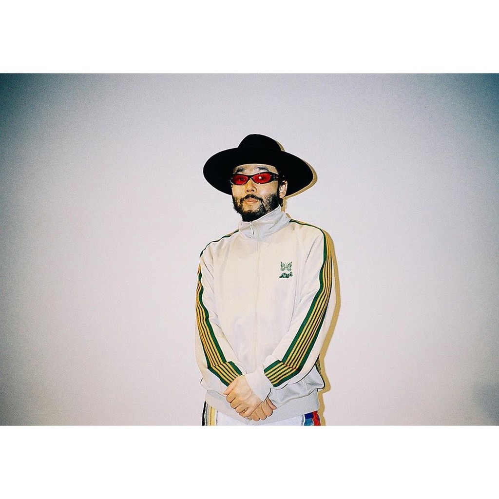 SE7C Needles Beige Embroidered Zipper Jacket Sports Casual Jacket Trendy Retro Unisex