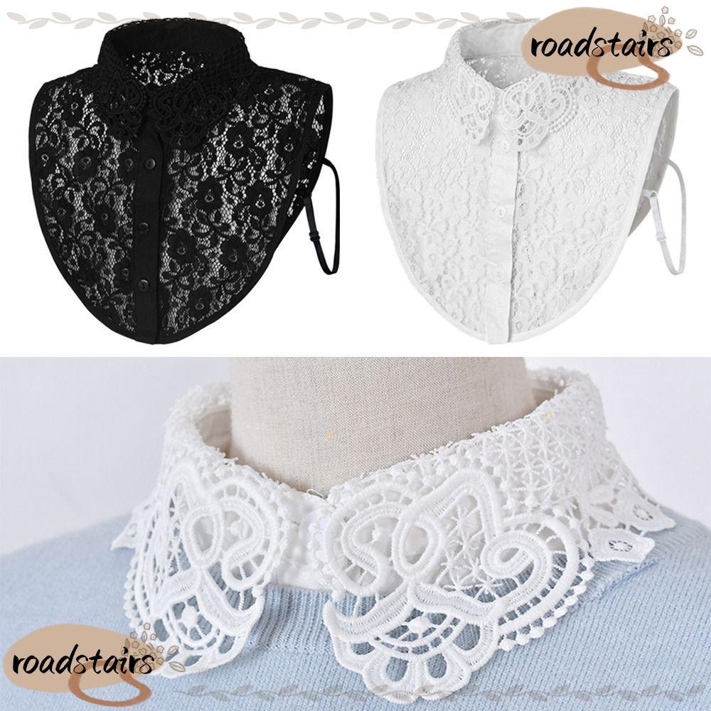 ROADSTAIRS ปลอกคอมีลายลูกไม้ DIY ถอดได้ สำหรับผู้หญิง