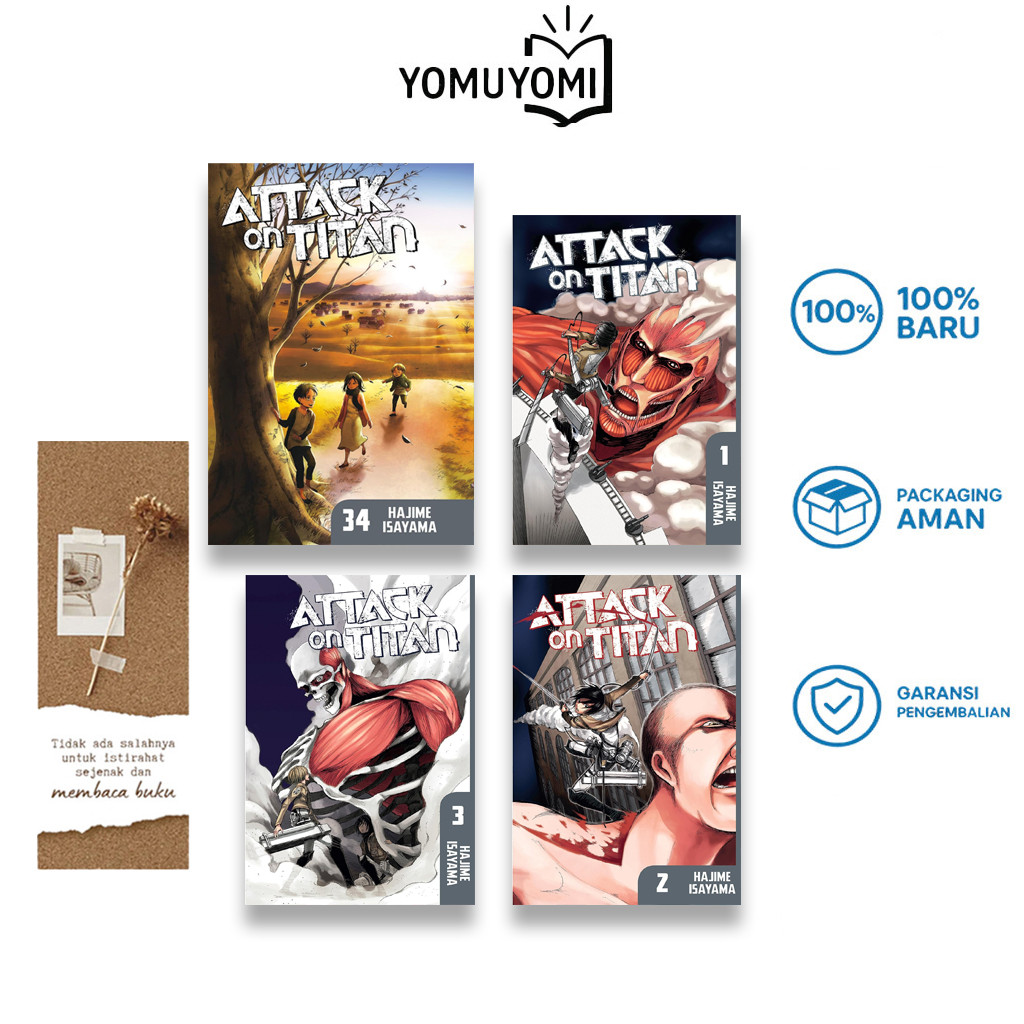 Attack on Titan (ชุดหนังสือ 34 เล่ม) โดย Hajime Isayama (อังกฤษ)