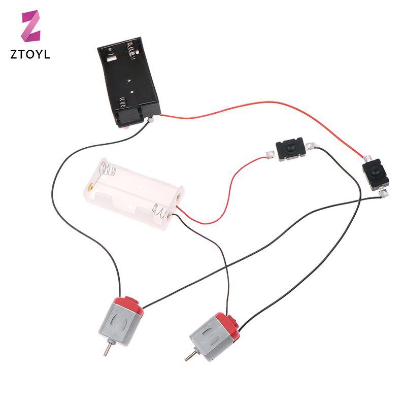 Null Bla สีขาว 130 มอเตอร์ชุด 2xAA แบตเตอรี่และสวิทช์ 16500 RPM Mini DIY อิเล็กทรอนิกส์มอเตอร์วงจรรุ่นชุด null