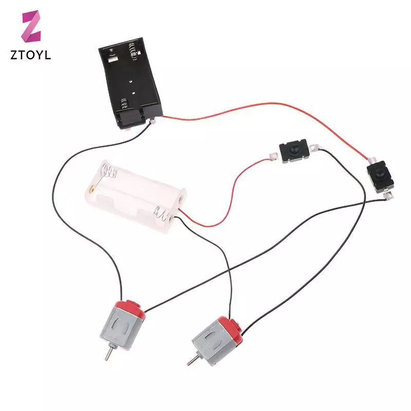 Null Bla สีขาว 130 มอเตอร์ชุด 2xAA แบตเตอรี่และสวิทช์ 16500 RPM Mini DIY อิเล็กทรอนิกส์มอเตอร์วงจรรุ่นชุด null