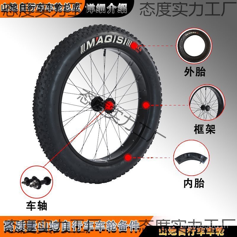 ชุดยางและล้อในสำหรับรถเอทีวี ขนาด 20x4.0 ความกว้างพิเศษ 80cm และความหนามากถึง 87cm FGV8