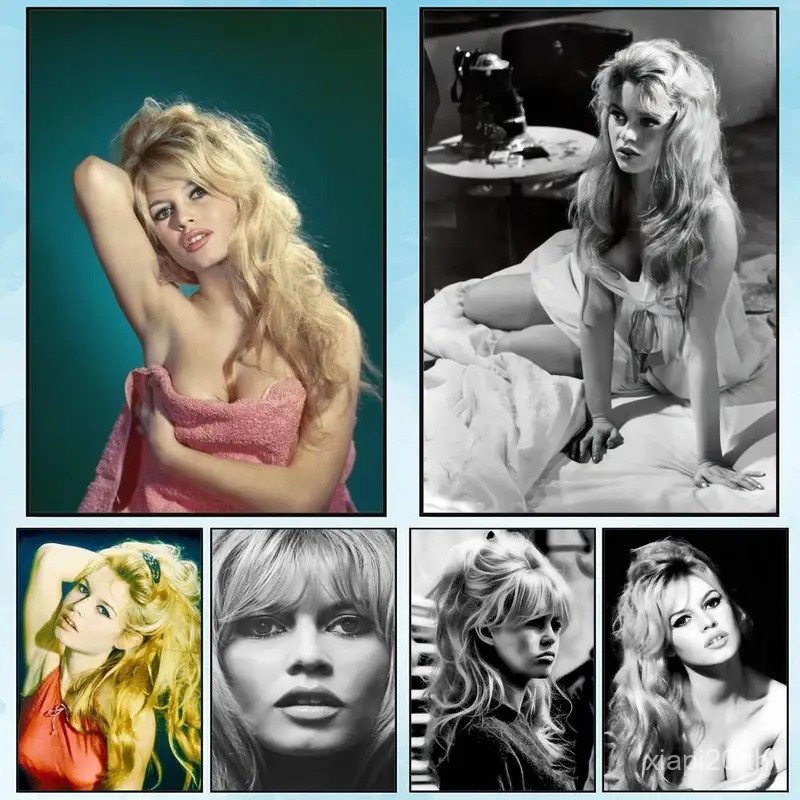 Brigitte Bardot โปสเตอร์พิมพ์, Modern Wall Art,ห้องนอน,Dining Room,Bar,Cafe,ตกแต่งบ้าน,ไม่มีกรอบผ้าใ