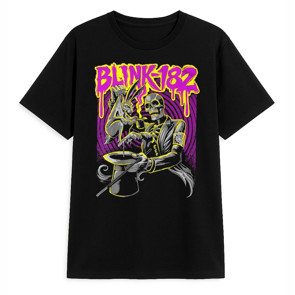 เสื้อยืด Blink 182 Magician เสื้อ Blink 182 MUSIC BAND เสื้อ Blink 182 Magician