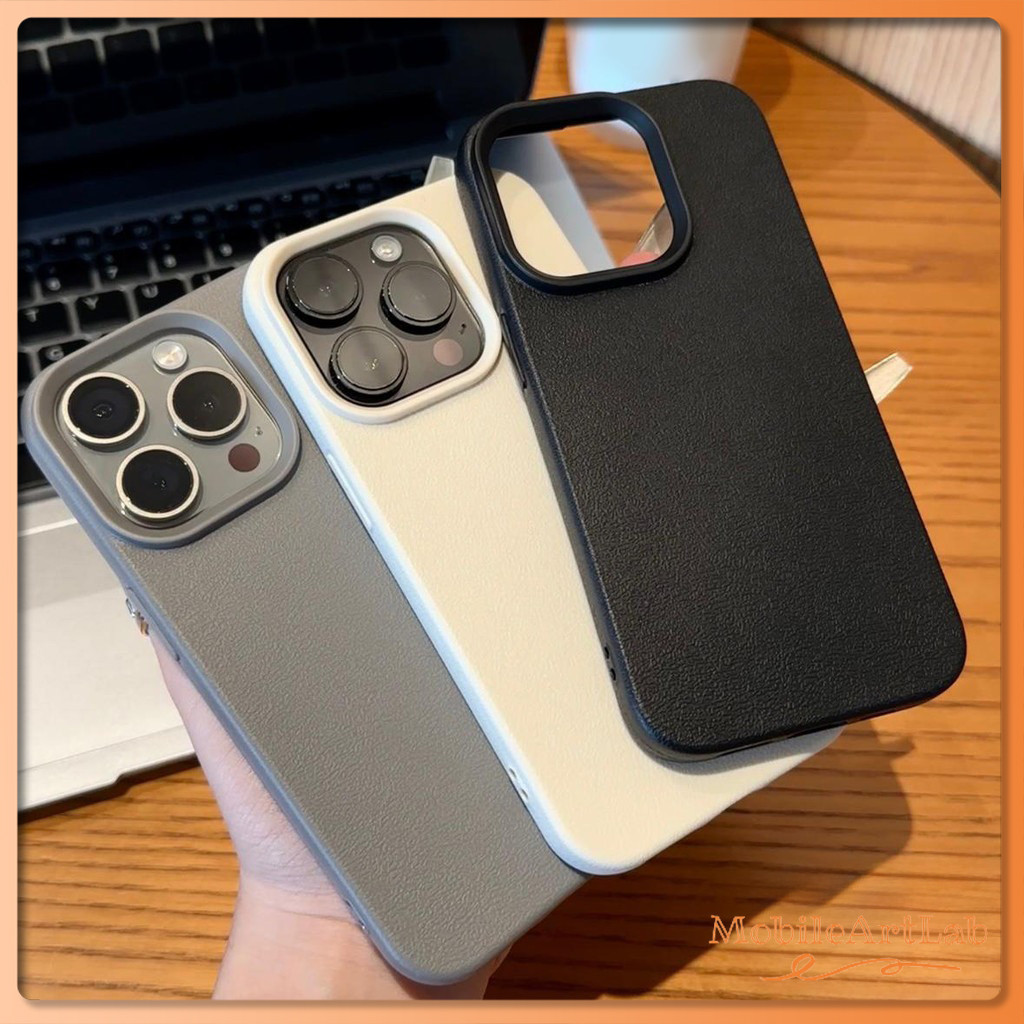 เคสไอโฟน 16 สำหรับ iPhone 15 13 12 11 Pro Max X XR XS Max 8 16 7 15 Plus 15 16 Pro ปกหนังลายพื้นผิวขั้นสูงสีทึบเรียบง่าย