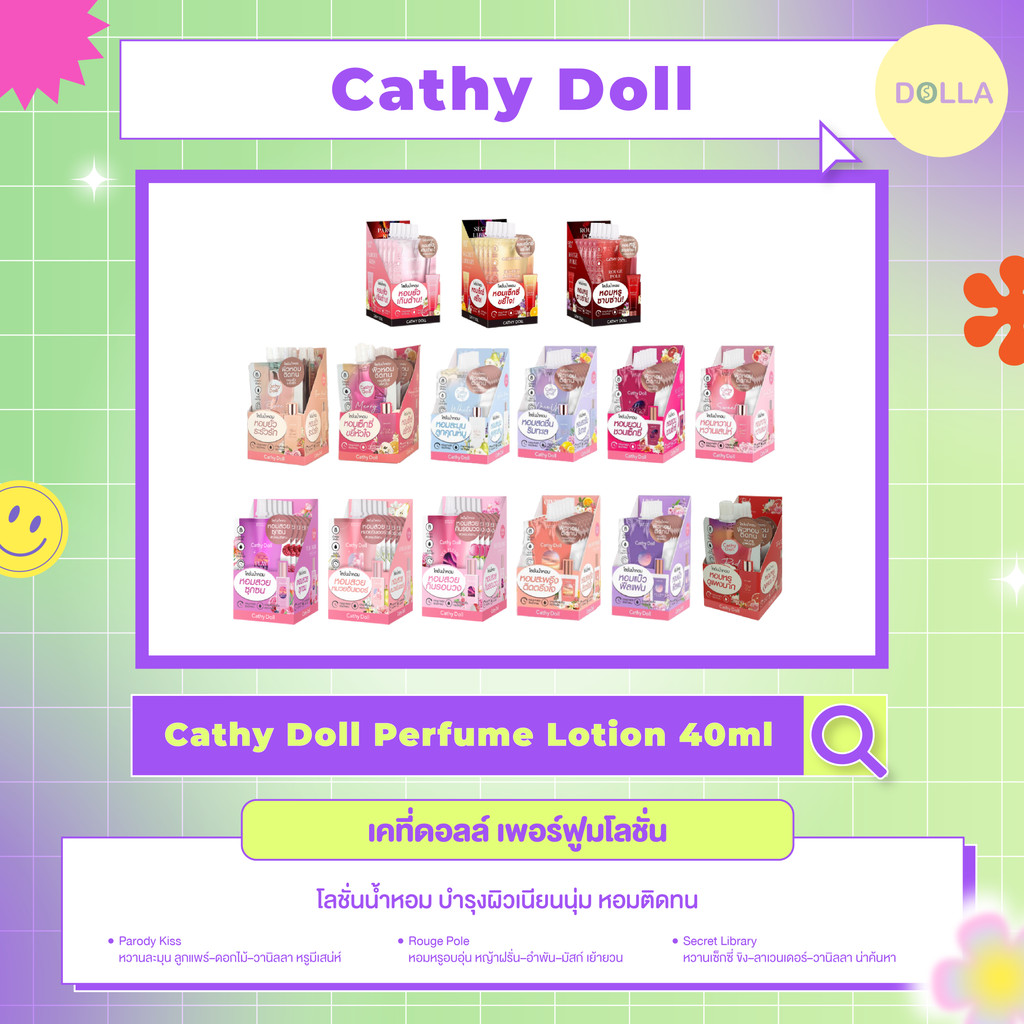 [กล่อง x6] เคที่ดอลล์ เพอร์ฟูมโลชั่น 40ml Cathy Doll Perfume Lotion 40ml