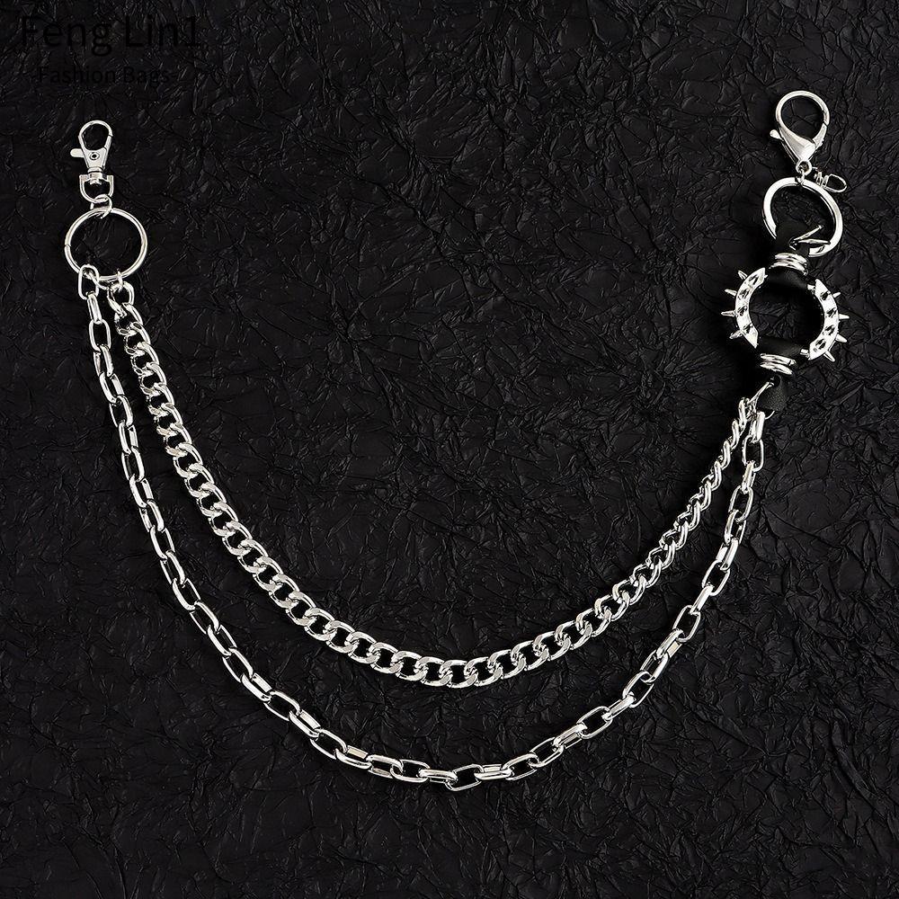 พวงกุญแจสไตล์ Y2K HipHop สำหรับเอวกางเกงยีนส์ เหมาะสำหรับ Egirls และ eBoys