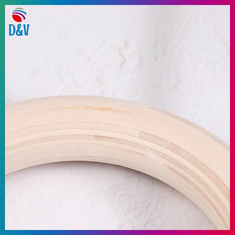 D&V 2 ชิ้น/คู่แหวนไม้แบบพกพา Crossfit ยิมนาสติกแหวน Gym ไหล่ Strength Home Fitness การฝึกอบรมการออกก