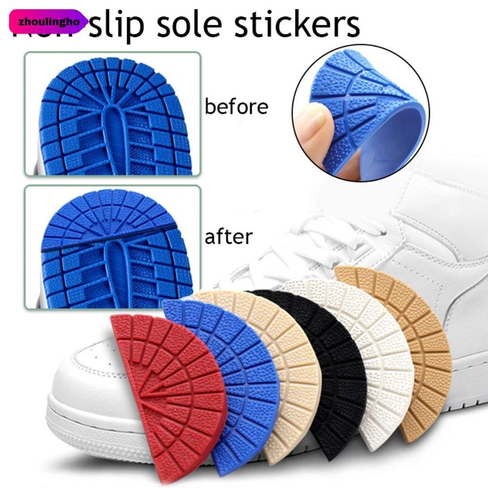 ZHOULINGHO 1 คู่สติกเกอร์แต่เพียงผู้เดียว, ยางสวมใส่ Outsole Sole Protectors, คุณภาพรองเท้ากันลื่นซ่อมรองเท้า Patch Anti-SLIP Heel Pads รองเท้า