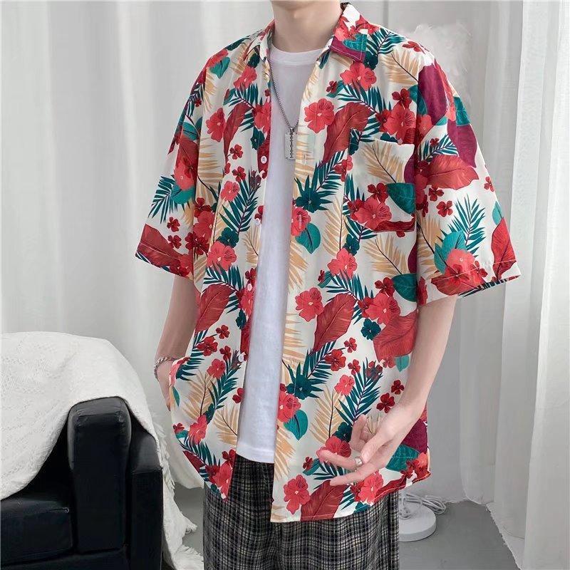 (D-017) เสื้อสงกรานต์ หน้าร้อน Summer ทะเล ฮาวาย ลายใบไม้ ดอกไม้ เสื้อเชิ้ต แฟชั่นหน้าร้อน สีสดใส ใส่สวย ใส่สบาย ผ้านิ่ม ราคา ถูกที่สุด ดีลบีเคเค แกลเลอรีภาพที่ 2