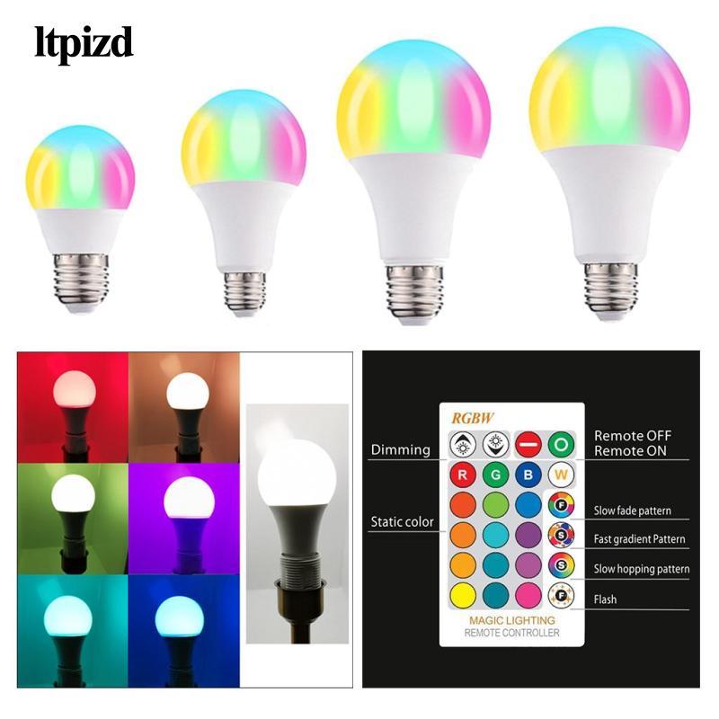 [LTPIZD] หลอดไฟเปลี่ยนสีได้ RGB หลอดไฟ LED 900LM ไฟอารมณ์น้ําท่วม A70