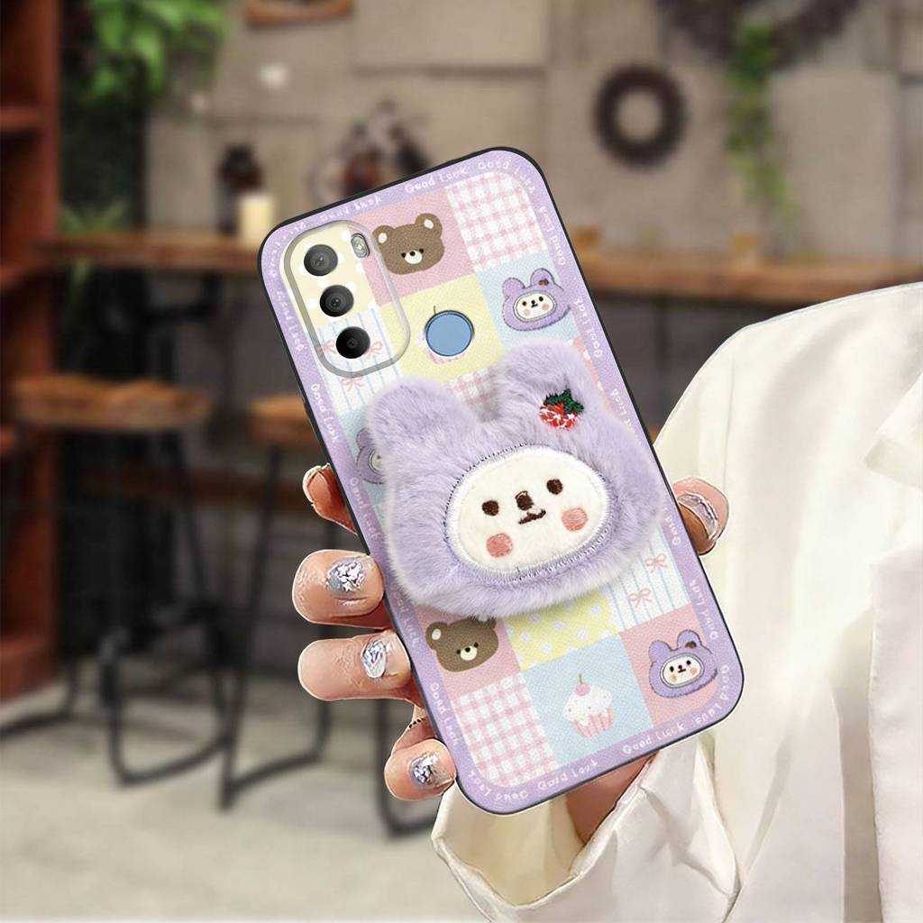 การออกแบบแฟชั่นตุ๊กตาเคสโทรศัพท์สําหรับ MOTO G31 พร้อมลายนิ้วมือ/XT2178-1 เย็บปักถักร้อย Dirt-proof 