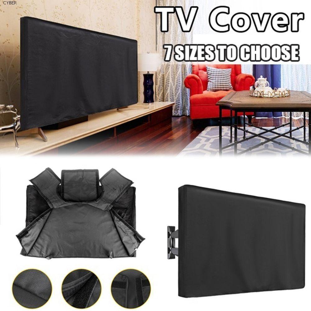 CYBER TV Cover, Waterproof Protective Case Television Protector, Portable Black Breathable 600D Oxfo