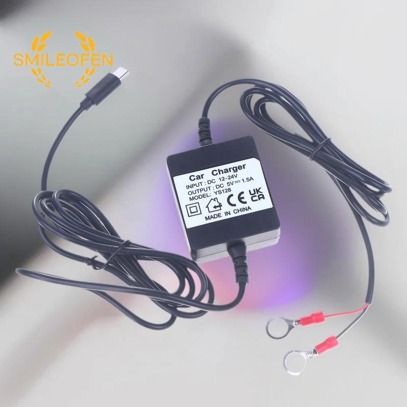 [Smileofen] 1/2/3PCS GPS Traer Charger Type C สําหรับ TK905 TK915 TK905B Charger Car Charger สําหรับ