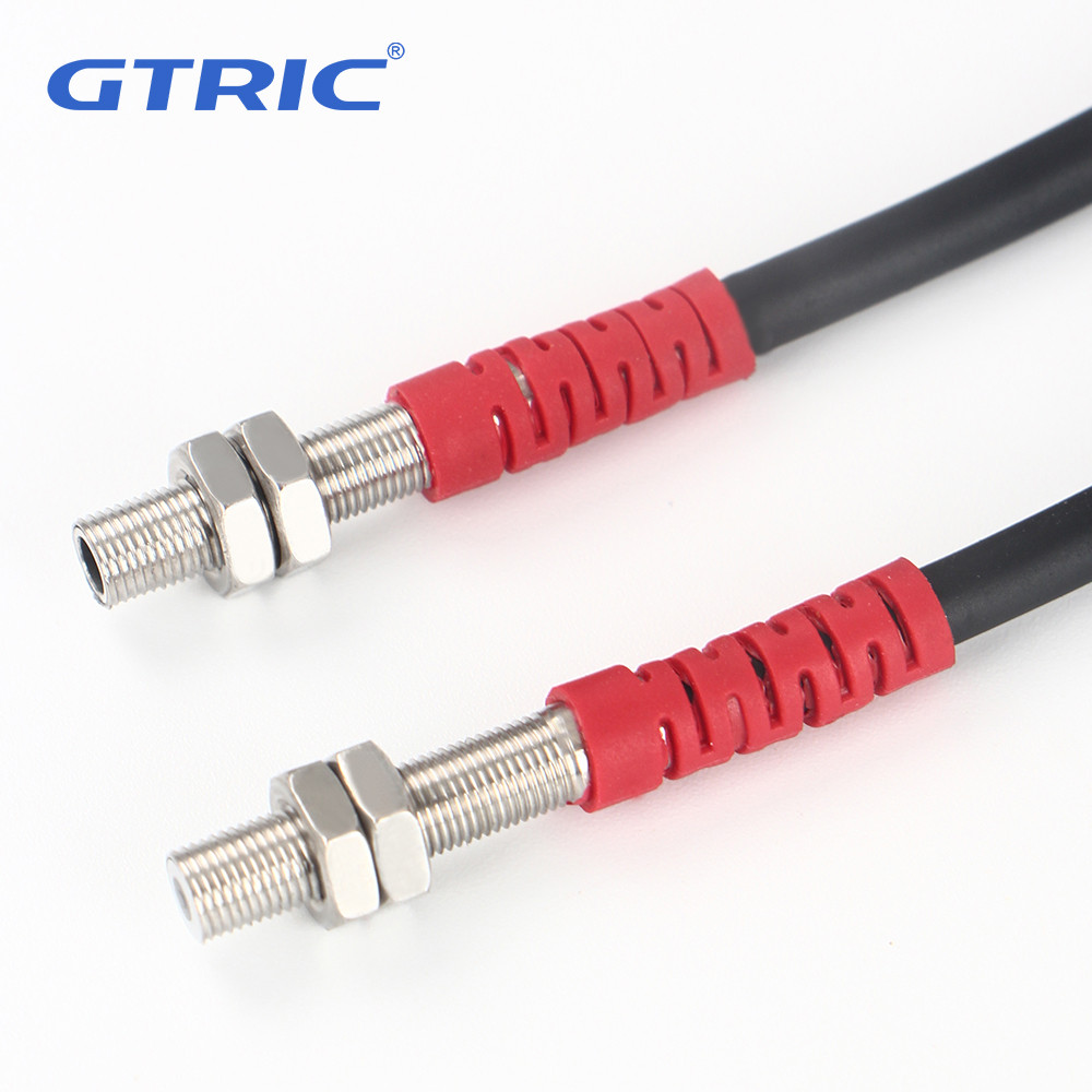 GTRIC เซ็นเซอร์โฟโตอิเล็กทริคเลเซอร์ขนาดเล็กผ่านลําแสง M03 04 05 NPN PNP 12-24V DC Sensing 20m ปรับส