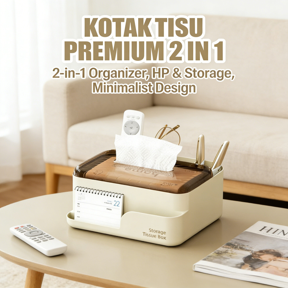 HP 2-IN-1 กล่องทิชชู่พรีเมี่ยมสําหรับห้องนั่งเล่นห้องนั่งเล่นในรถยนต์ 2-IN-1