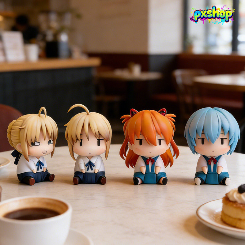 ฟิกเกอร์ Fate/stay night UBW Saber เวอร์ชั่น Q - หน้าน่า Chibi Artoria Pendragon โมเดลพีวีซีสะสม สูง 6cm