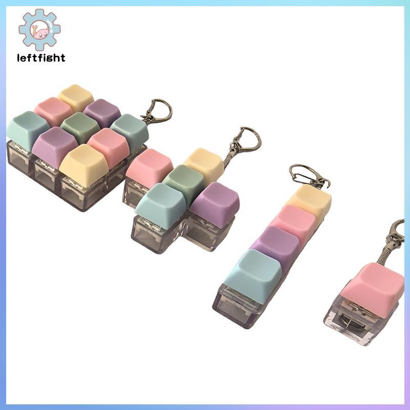 ซ้าย 1/4/5/9 คีย์คีย์บอร์ดแกนเครื่องทดสอบ Fidget ปุ่ม Keycap Fidget พวงกุญแจคีย์บอร์ดพวงกุญแจของเล่นคีย์บอร์ดนิ้วมือหมวกของเล่น GHT