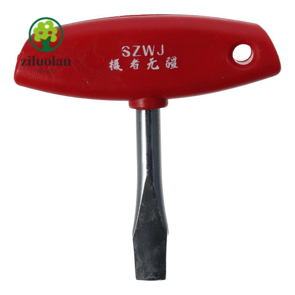 ZILUOLAN Slotted ไขควง, เหล็กคาร์บอน 3.78 นิ้ว T Handle, T-bar Grip สีแดง ABS พลาสติก T Bar ชุดฟิล์ม