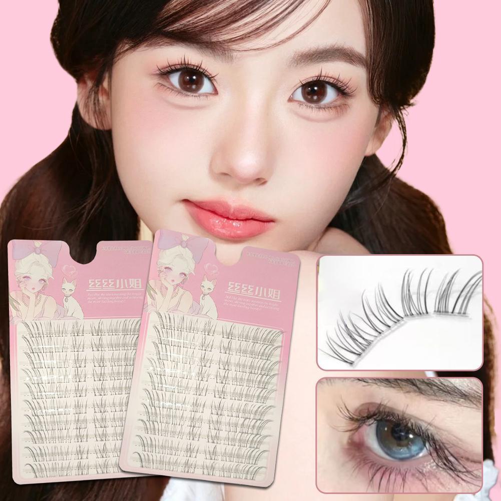 Ultra Fine Soft Fox ขนตาปลอมหญิงดอกทานตะวันธรรมชาติจําลอง E6e5