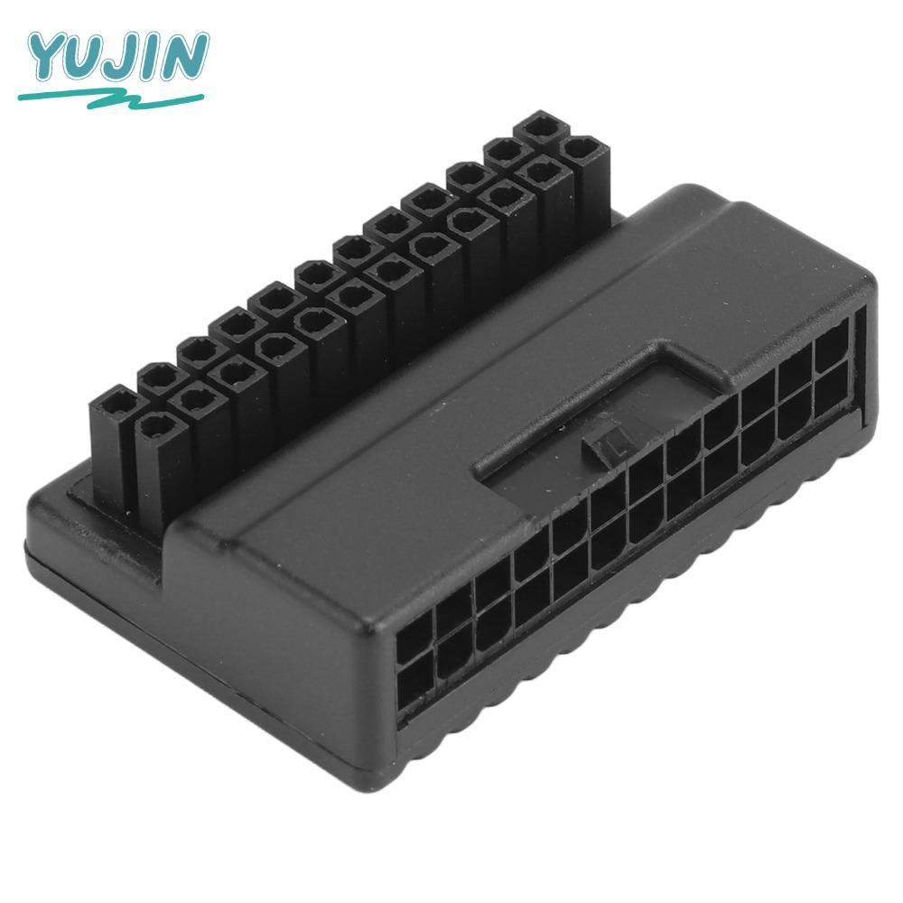 YUJIN ATX 24Pin อะแดปเตอร์, 24Pin 90 องศา 90 องศา, ทนทานมุมขวาออกแบบเมนบอร์ด Power Adapter แหล่งจ่าย