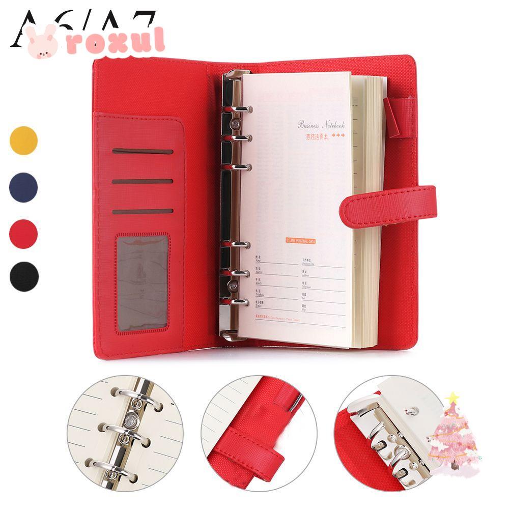 ROXUL A6/A7 แฟ้มโฟลเดอร์แฟชั่นรีฟิลอุปกรณ์สํานักงานหนัง Journal Notepad