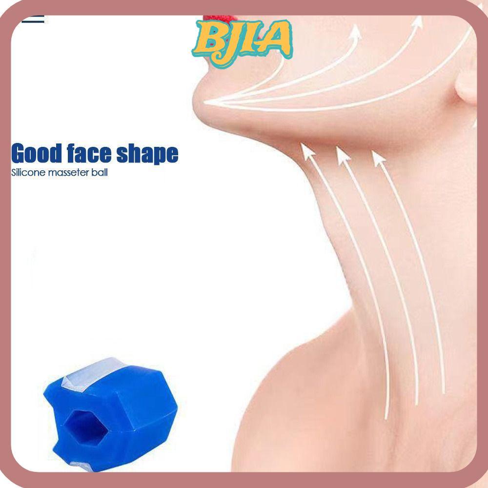 BJA Jawzr Trainer, ซิลิโคนเกรดอาหาร Silica Jaw Exerciser, สีดําสีแดงสีฟ้า Anti-aging Jawliner กล้ามเ
