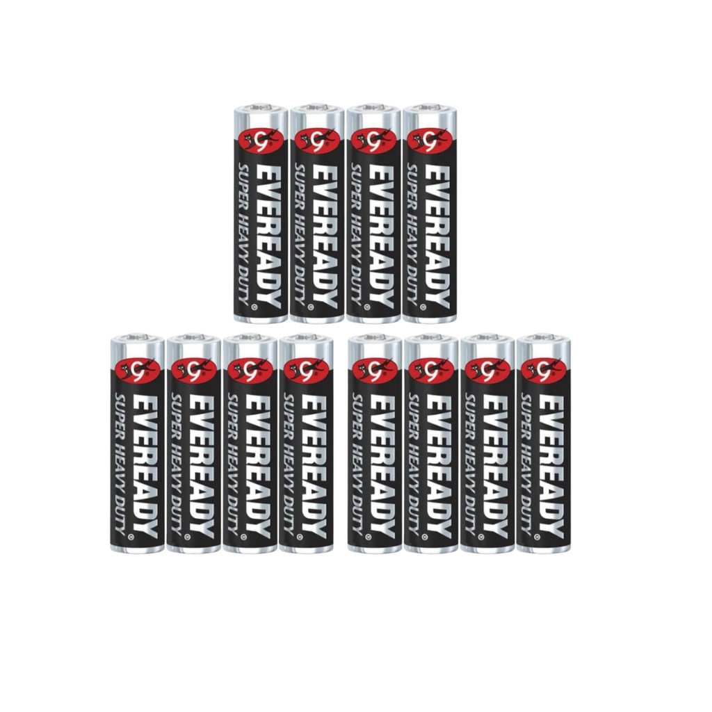 (แพ็ก4 x3) ถ่าน Eveready Black Super Heavy Duty AA แพ็กหุ้มฟิล์ม 4 ก้อน EVEREADY BLACK SHD 1215 SW4 (AA) x3 – โปรปัง
