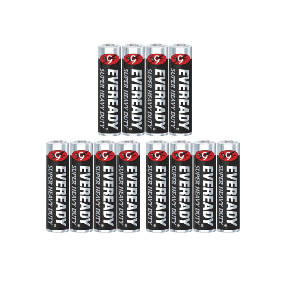 (แพ็ก4 x3) ถ่าน Eveready Black Super Heavy Duty AA แพ็กหุ้มฟิล์ม 4 ก้อน EVEREADY BLACK SHD 1215 SW4 (AA) x3